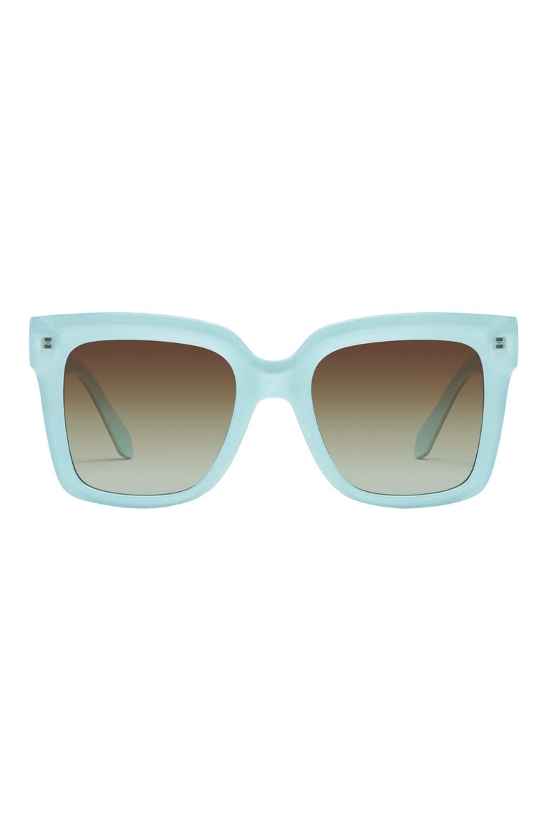 Icy 52mm Gradient Square Sunglasses, Main, color, PASTEL MINT / BROWN MINT