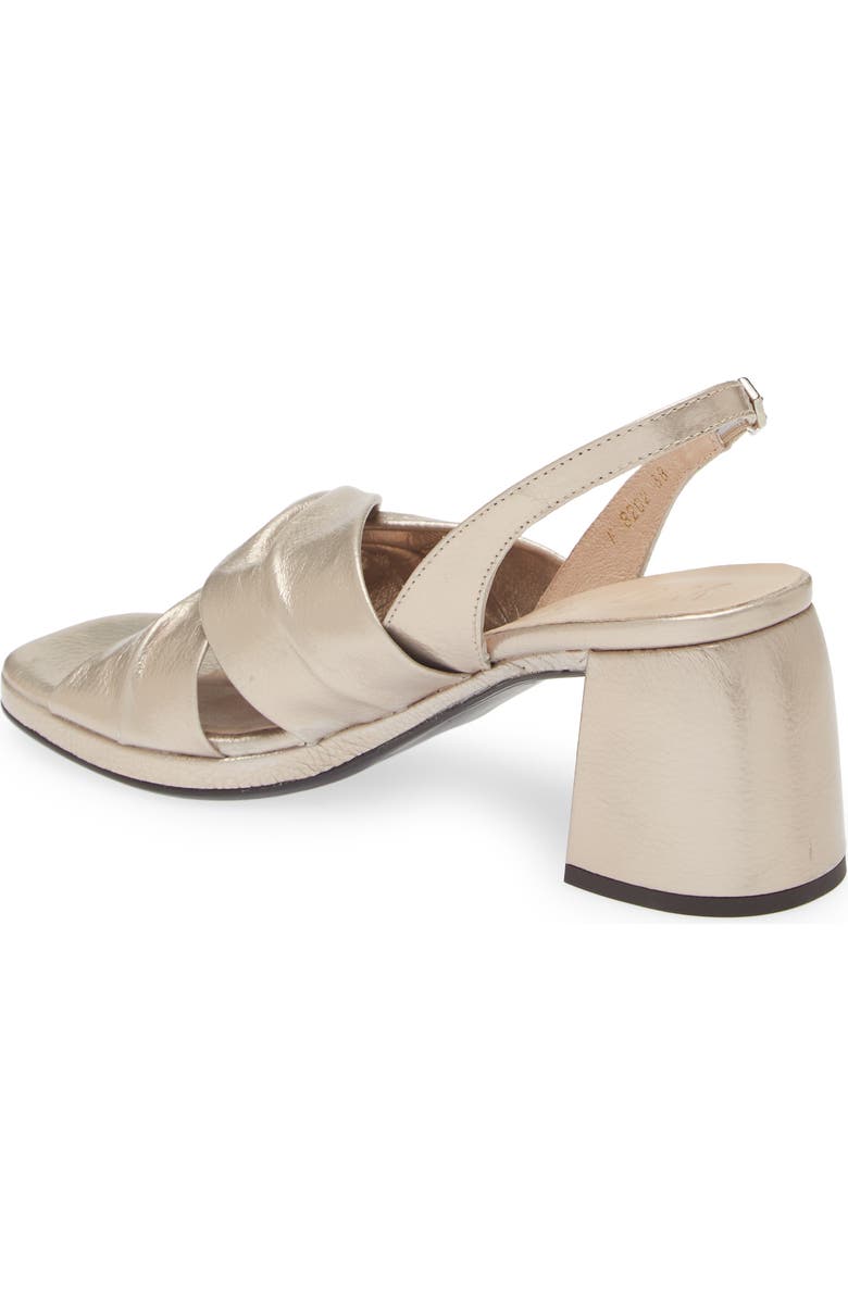 Wonders Knot Detail Block Heel Sandal, Alternate, color, Platino