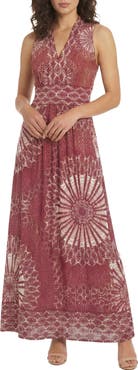 London Times Sleeveless Stretch Jersey Maxi Dress