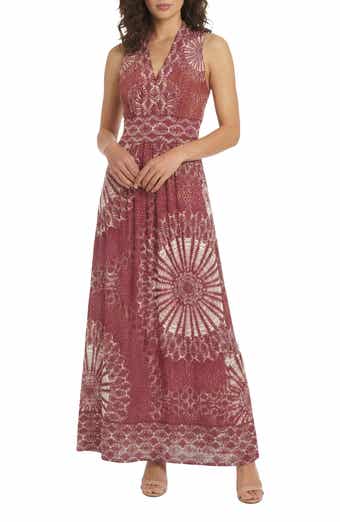 London Times Sleeveless Stretch Jersey Maxi Dress