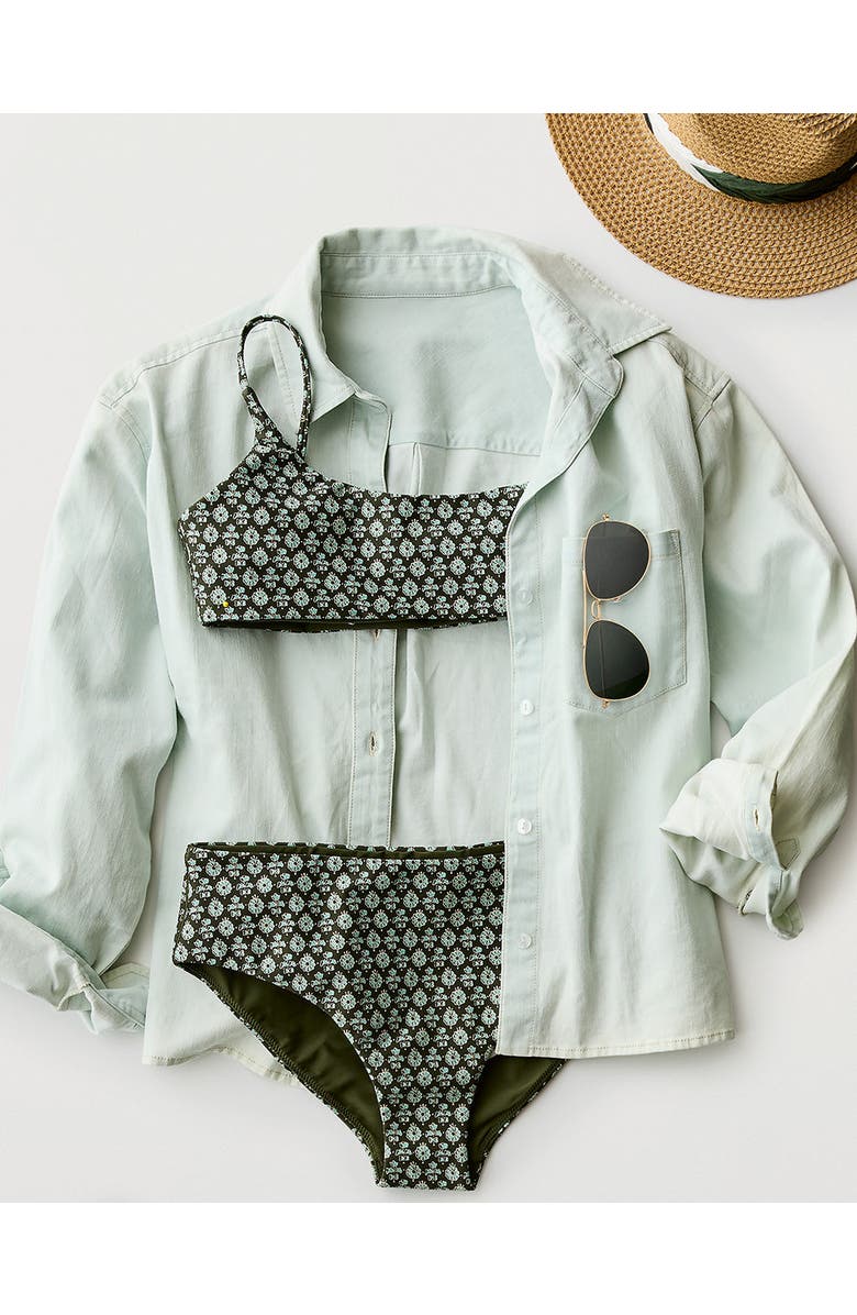 Carve Designs Escondido Compression Reversible Top, Alternate, color, Dk. Fir Batik/Dk. Fir