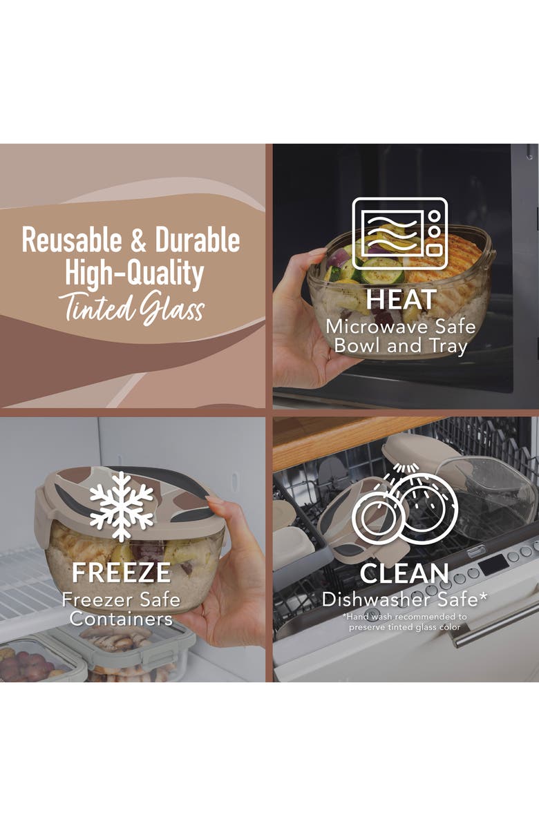 BENTGO All-in-One Glass Salad Container, Alternate, color, Tan