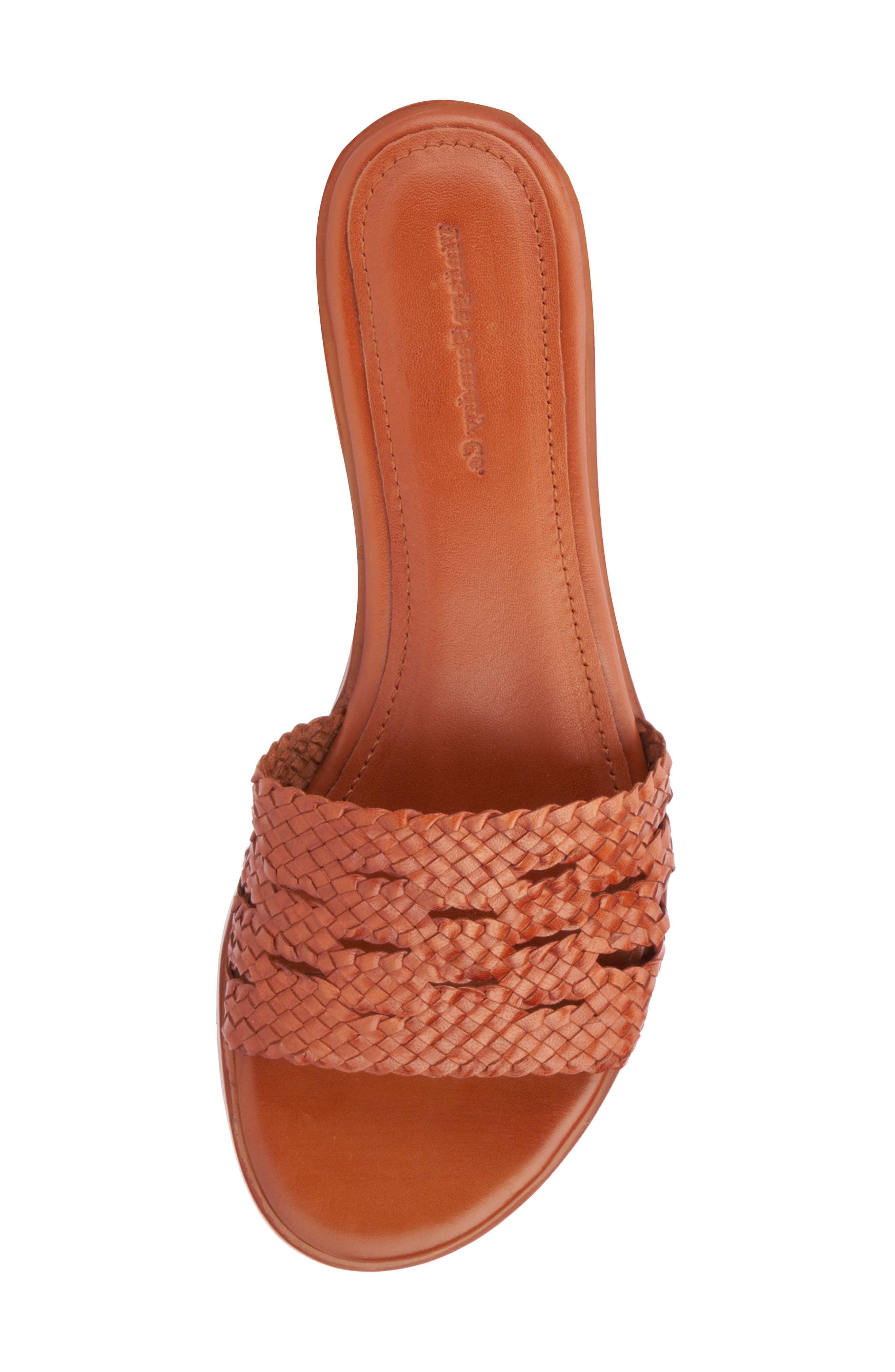 VINTAGE FOUNDRY Pamelia Woven Slide Sandal, Alternate, color, Cognac