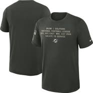 Nike Men's Nike Dark Green Miami Dolphins 2025 Salute to Service Sideline Slub Dri-FIT T-Shirt