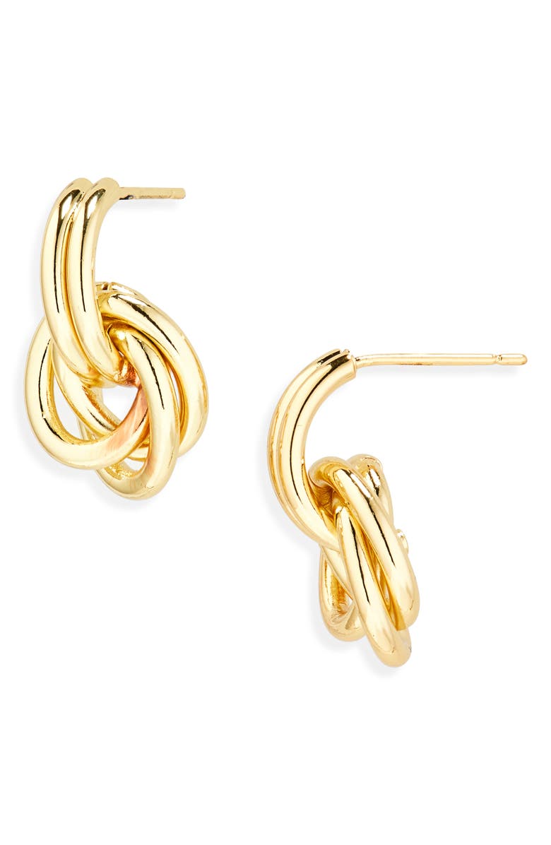 Shashi Petra Triple Link Hoop Earrings, Main, color, Gold