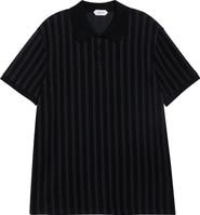 Versace Greca Stripe Jacquard Polo