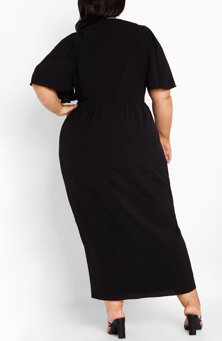 City Chic Braelynn High-Low Maxi Dress, Alternate, color, Black