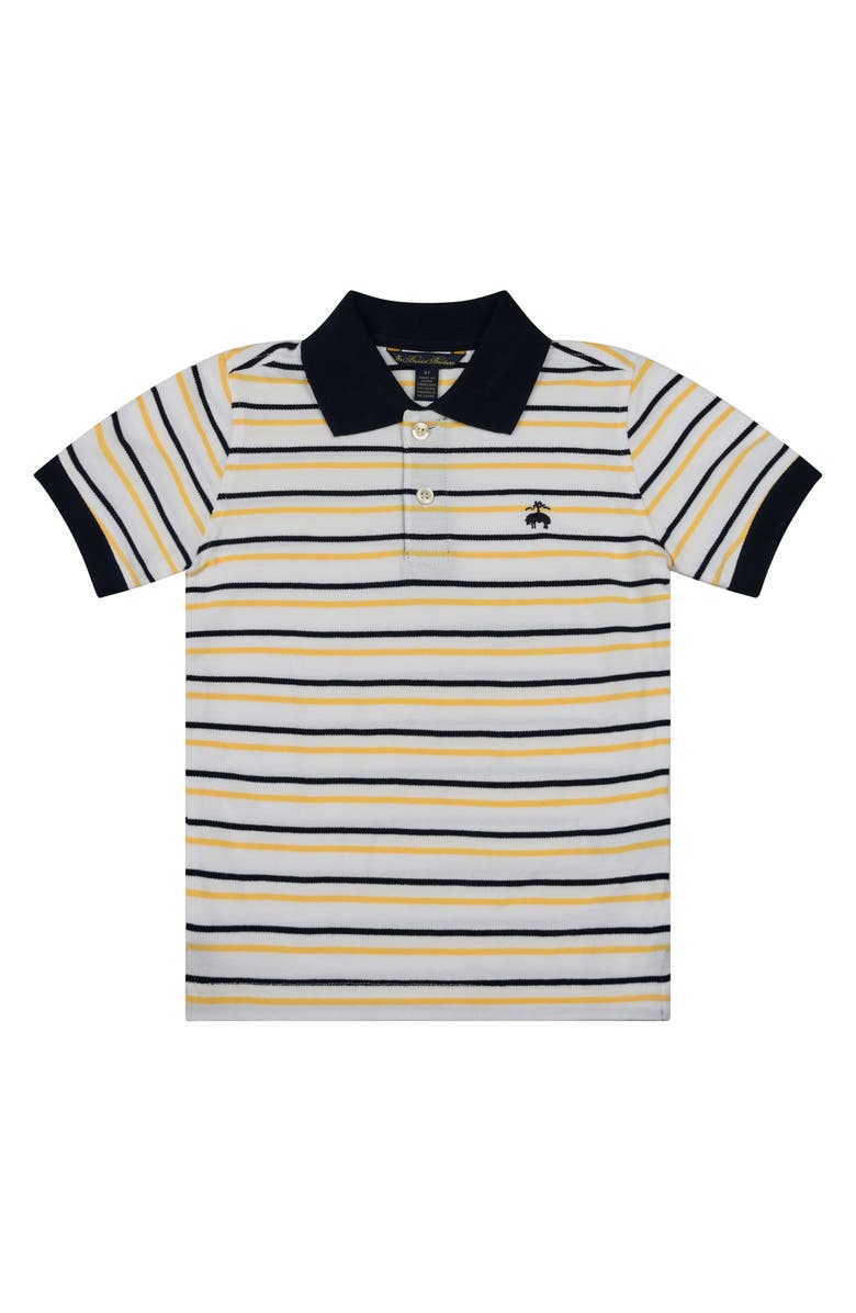 Brooks Brothers Kids' Stripe Piqué Polo, Main, color, 