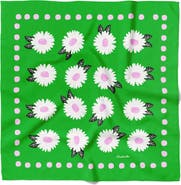 Centinelle White Flower Cotton Silk Bandana