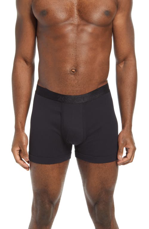 2(x)ist 3-pack Pima Cotton Boxer Briefs In Black