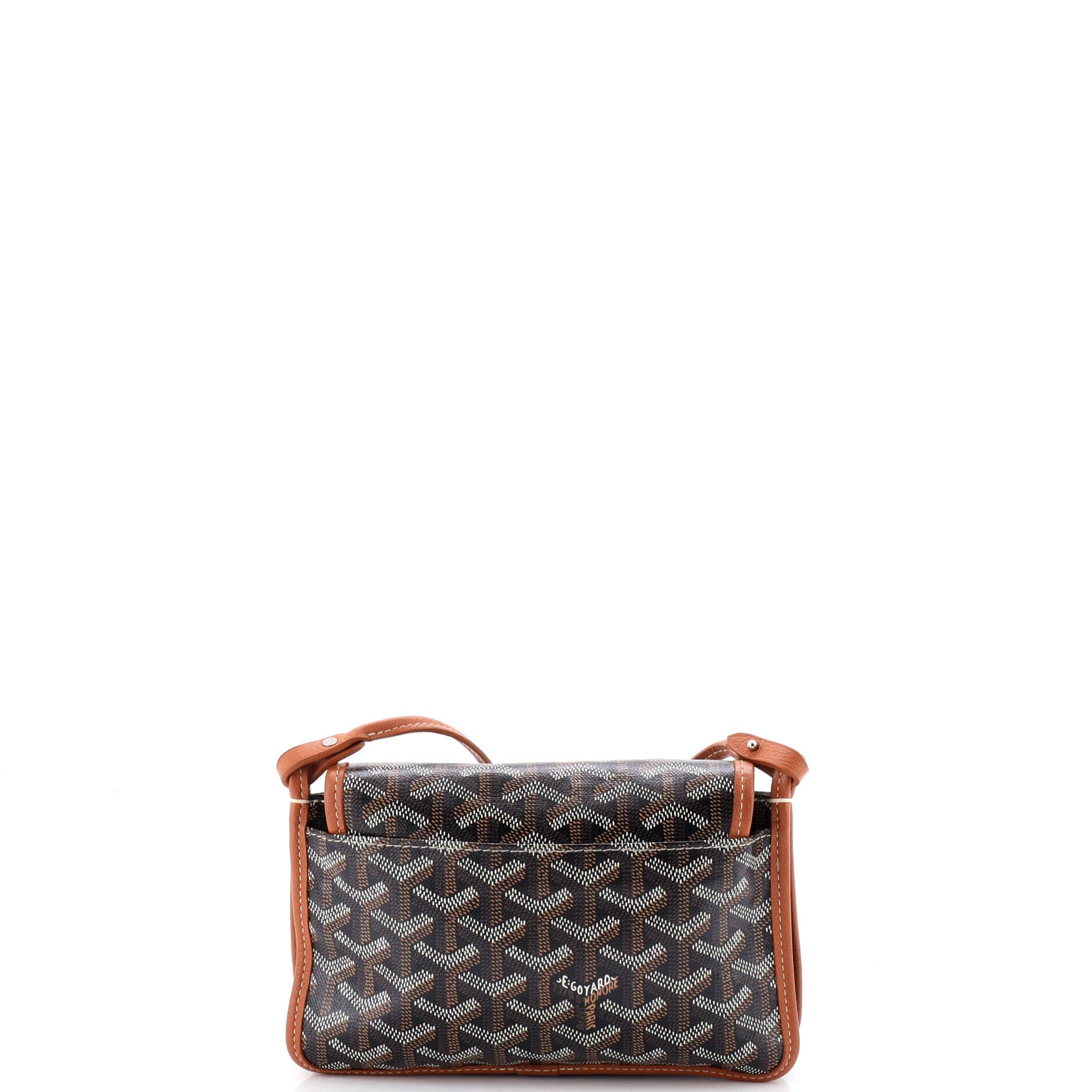 Pre-Owned Goyard Plumet Clutch Wallet Coated Canvas, Alternate, color, Brown