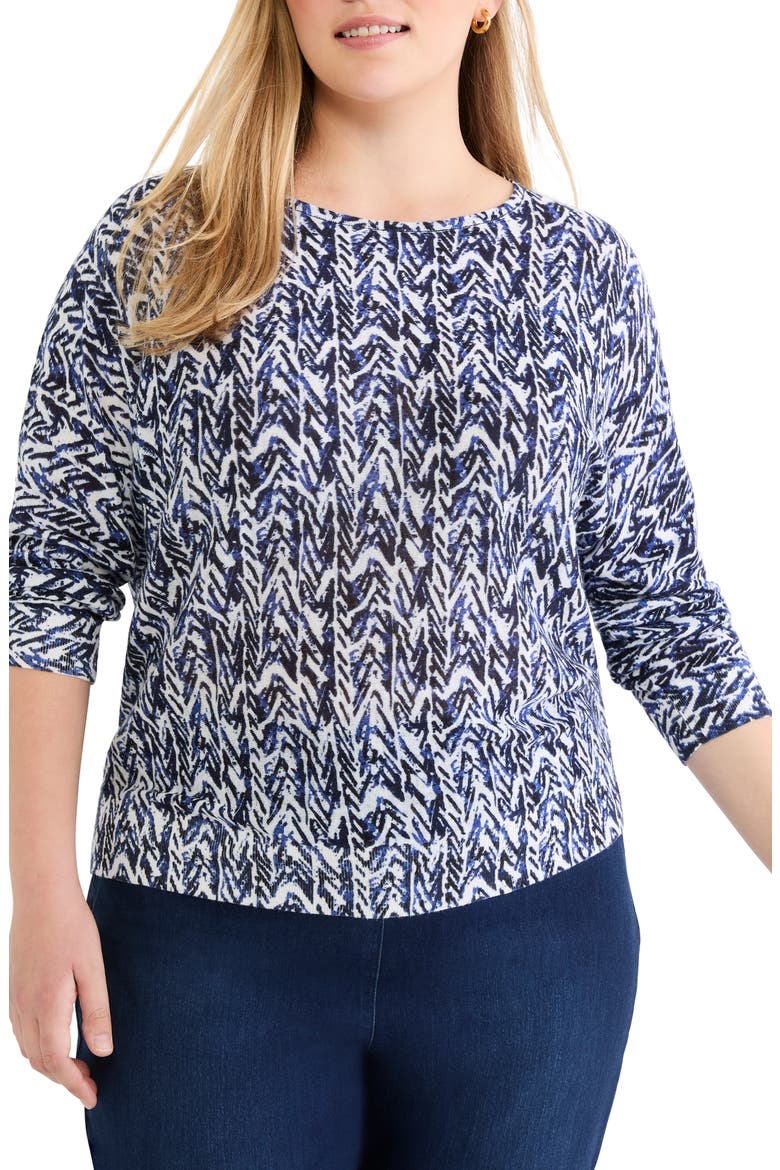 Crosshatch Sweater, Main, color, INDIGO MULTI