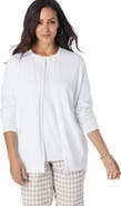 Jessica London Fine Gauge Button-Front Cardigan