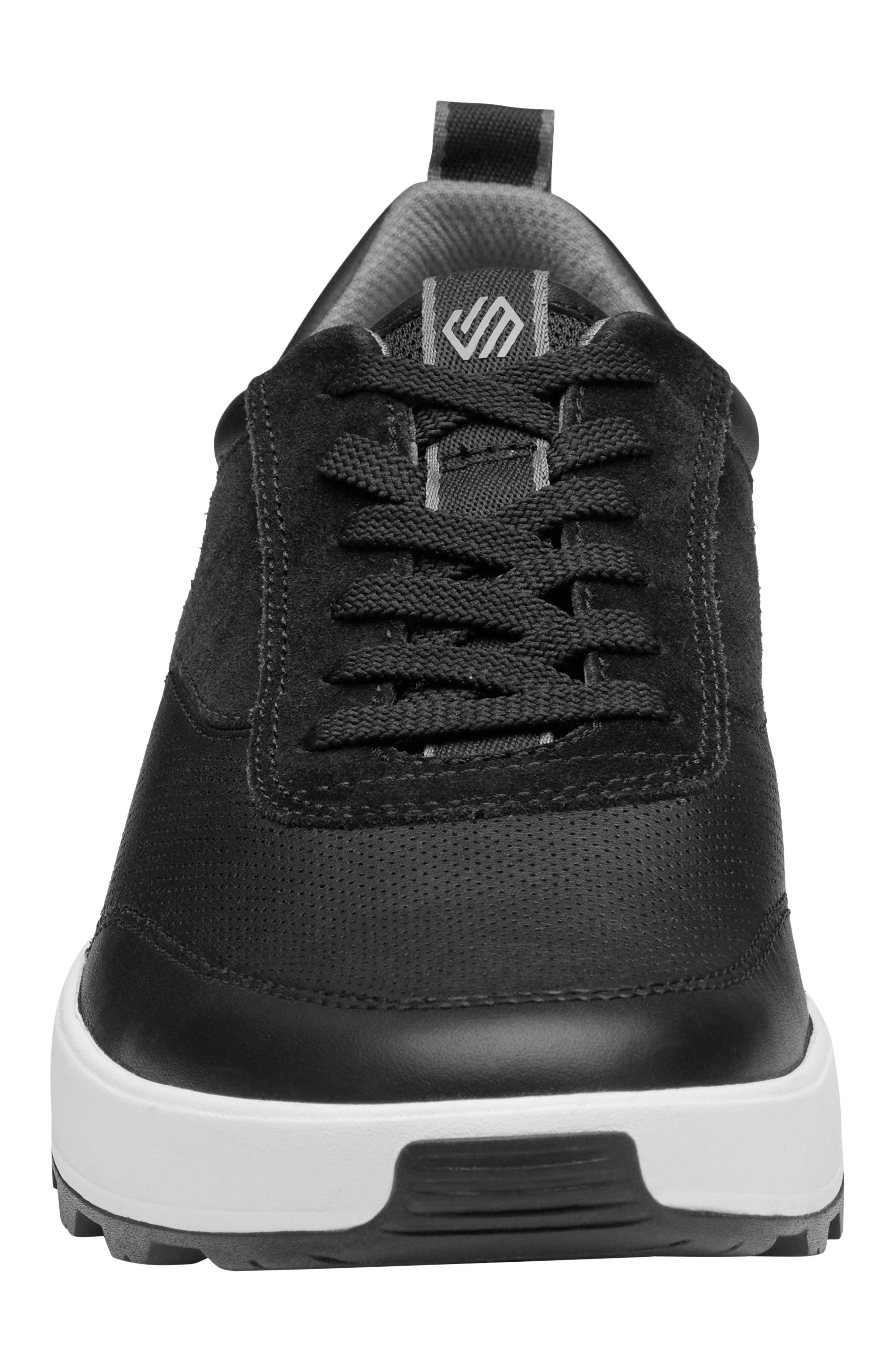 Johnston & Murphy Lucas Sneaker, Alternate, color, Black Full Grain/ Suede