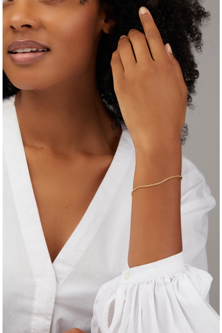 14K Gold Thin Snake Chain Bracelet (Nordstrom Exclusive), Alternate, color, YELLOW GOLD