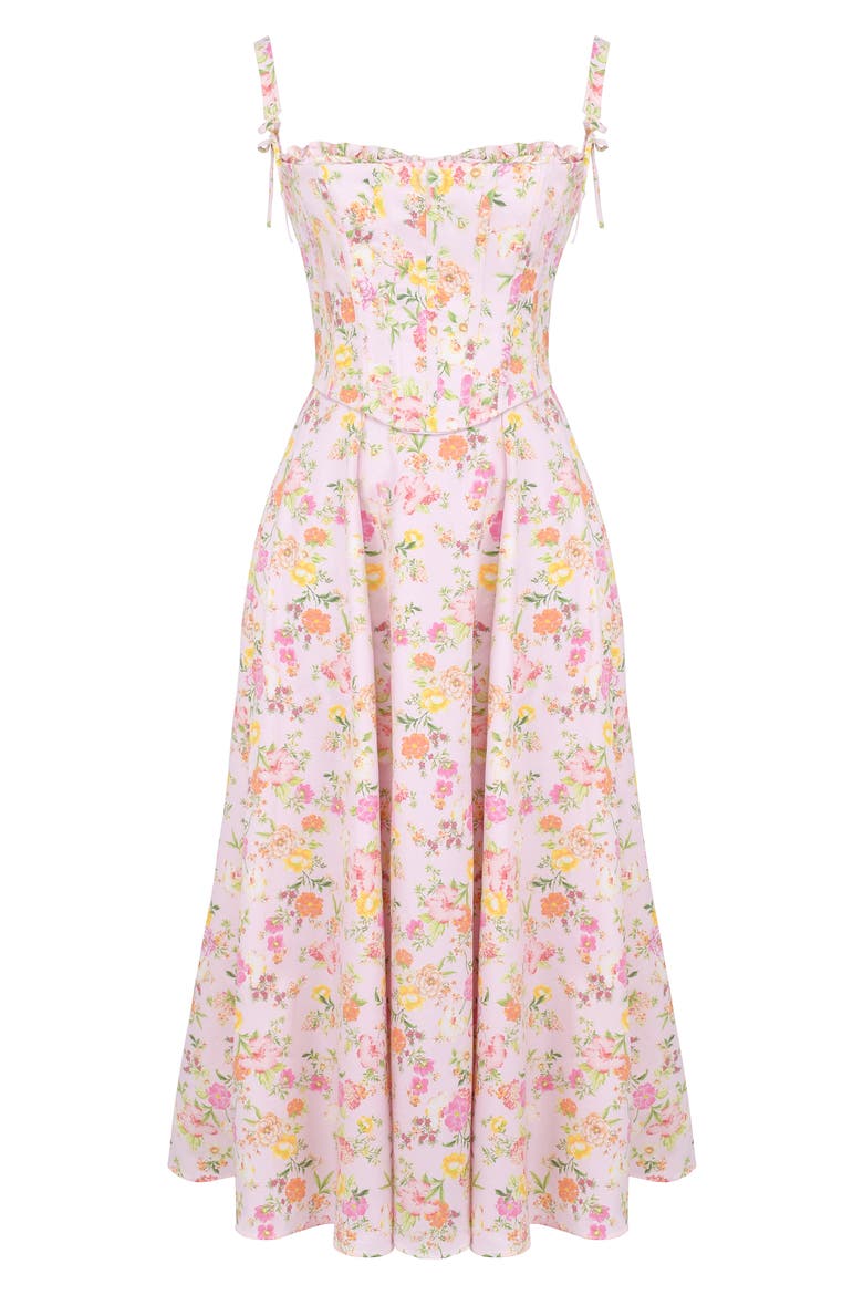 Clarabelle Floral Print Sleeveless Maxi Dress, Alternate, color, PINK FLORAL PRINT