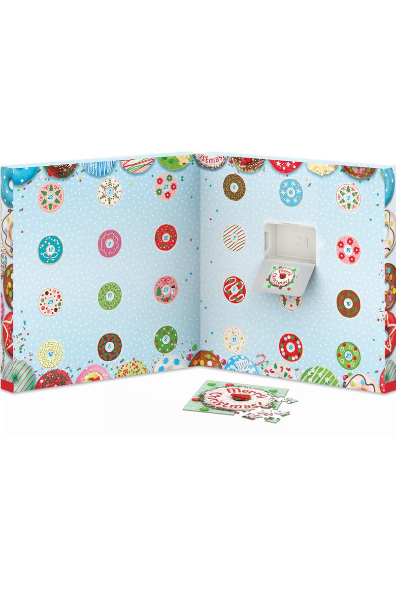 Puzzle Advent Calendar Christmas Donuts, Alternate, color, Multicolored