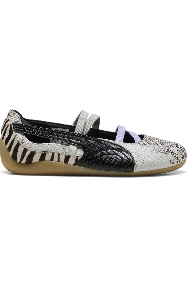 PUMA Speedcat Ballet Mixed Feel Genuine Calf Hair Sneaker, Alternate, color, Puma Black/ Cashew/ Lavender