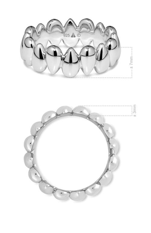 Devata Teardrop Eternity Band Ring In Silver