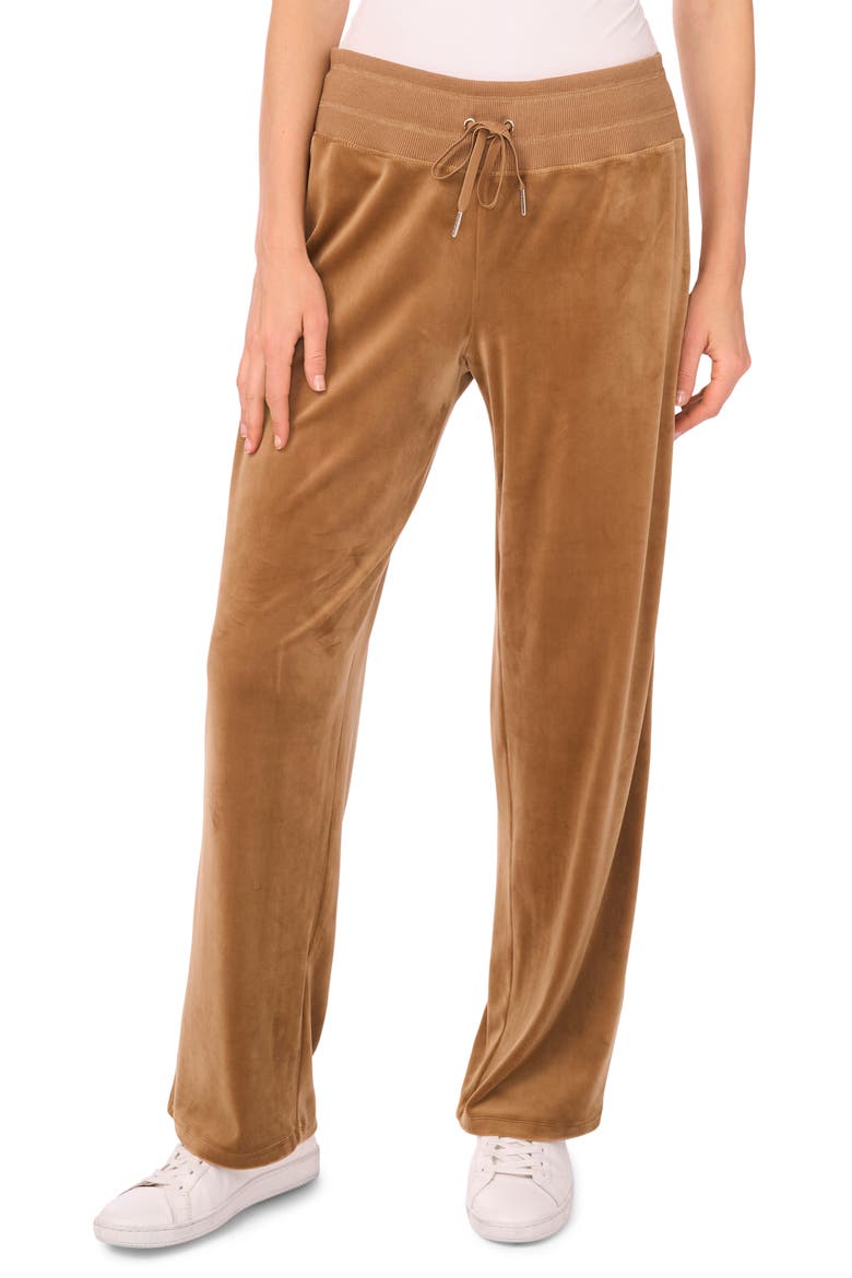 Straight Leg Drawstring Pants, Main, color, CAMEL