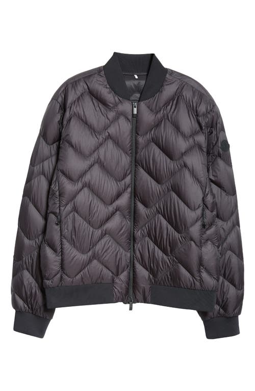 Moncler Brun Chevron Quilted Down Jacket In Black