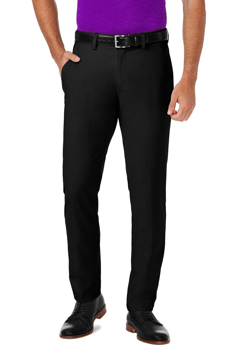 Cool 18® PRO Slim Fit Flat Front Pant, Main, color, BLACK