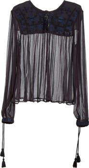Free People Retro Sheer Blouse