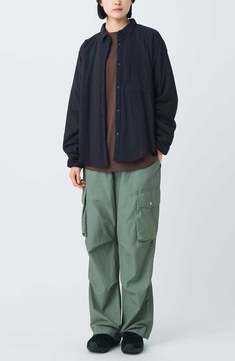 Snow Peak Flexible Insulated Water Repellent Shirt Jacket, Alternate, color, Black