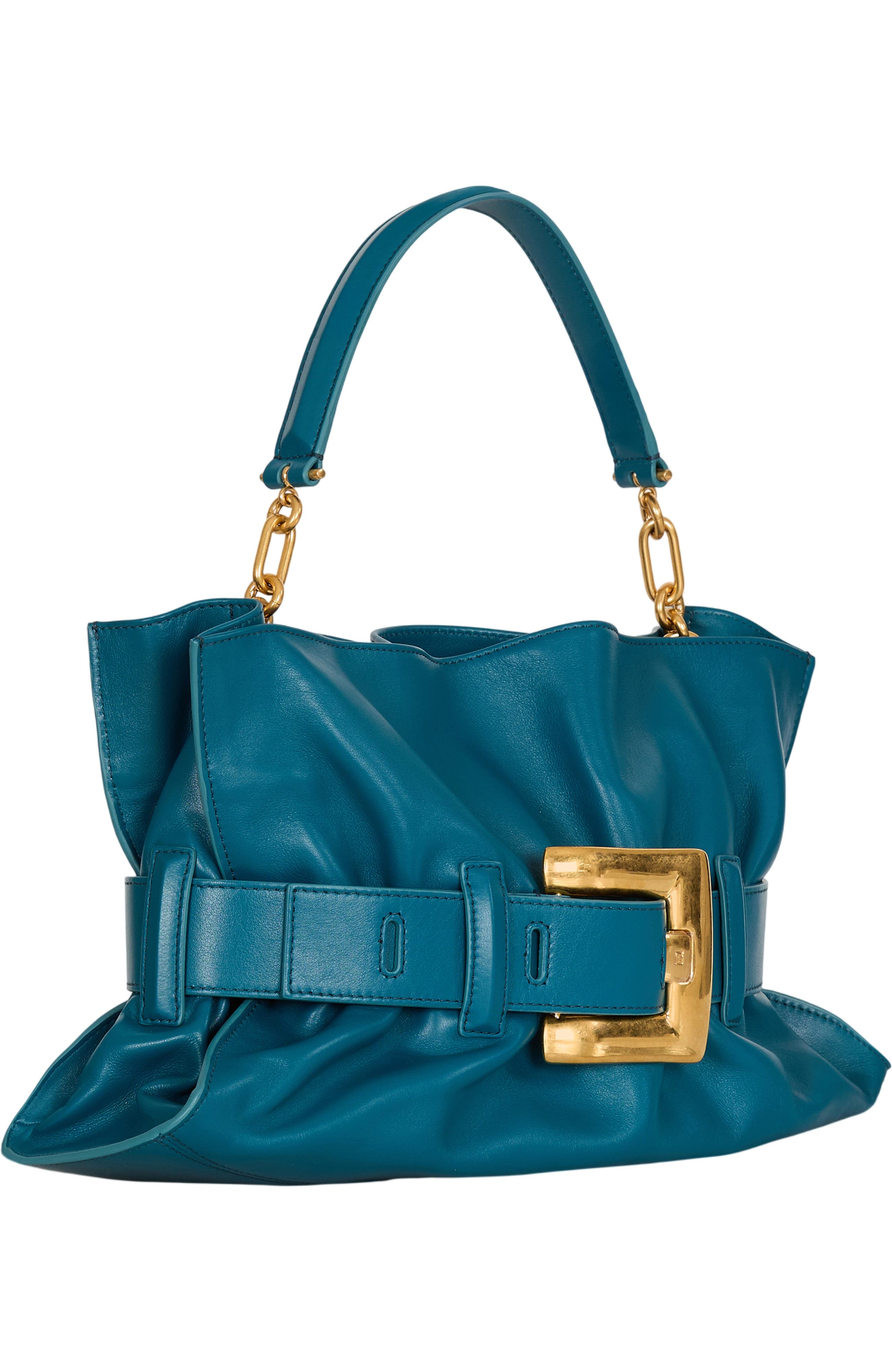 Medium Anthem bag in smooth leather, Alternate, color, blue