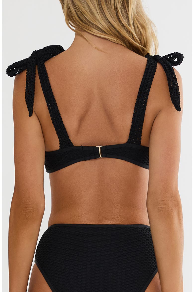 Blair Underwire Crochet Bikini Top, Alternate, color, BLACK CROCHET
