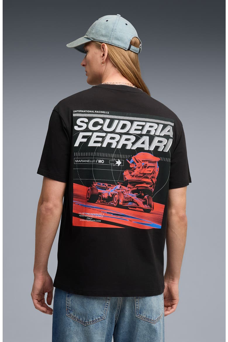 Ferrari Speed Cotton Graphic T-Shirt, Alternate, color, PUMA BLACK