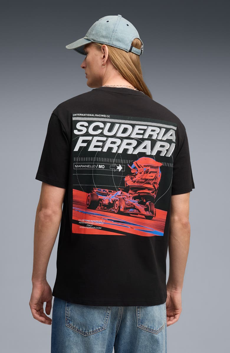 PUMA Ferrari Speed Cotton Graphic T-Shirt, Alternate, color, Puma Black