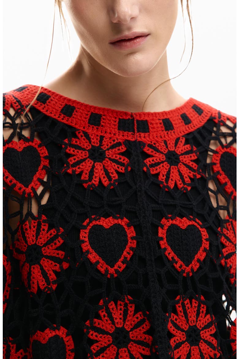 Fringe Sweater, Alternate, color, BLACK