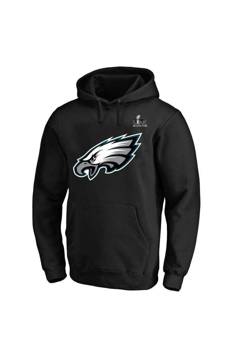 FANATICS Men's Fanatics Saquon Barkley Black Philadelphia Eagles Super Bowl LIX Big & Tall Name & Number Pullover Hoodie, Alternate, color, 