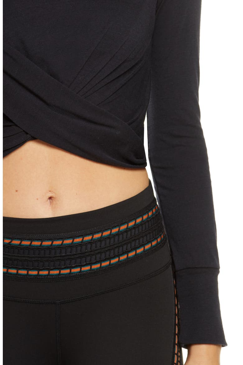 Free People FP Movement Undertow Crop Tee, Alternate, color, BLACK