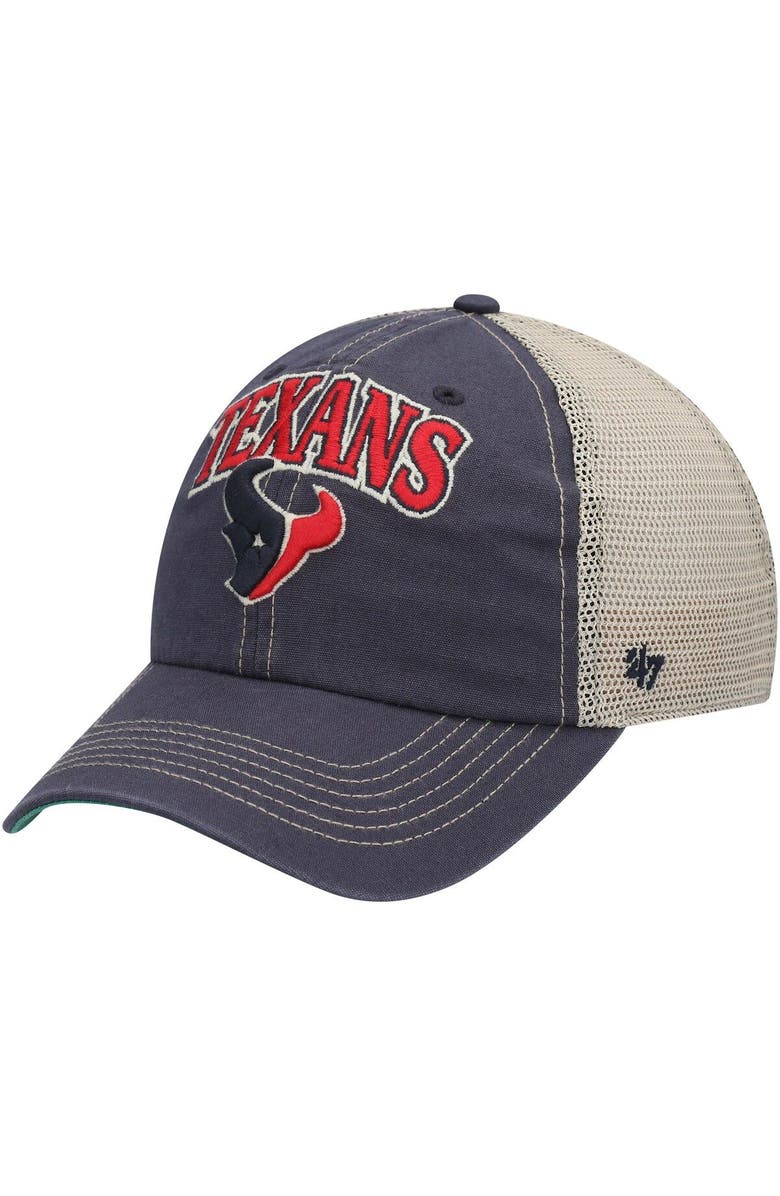 '47 Men's '47 Navy/Natural Houston Texans Tuscaloosa Clean Up Snapback Hat, Main, color, 