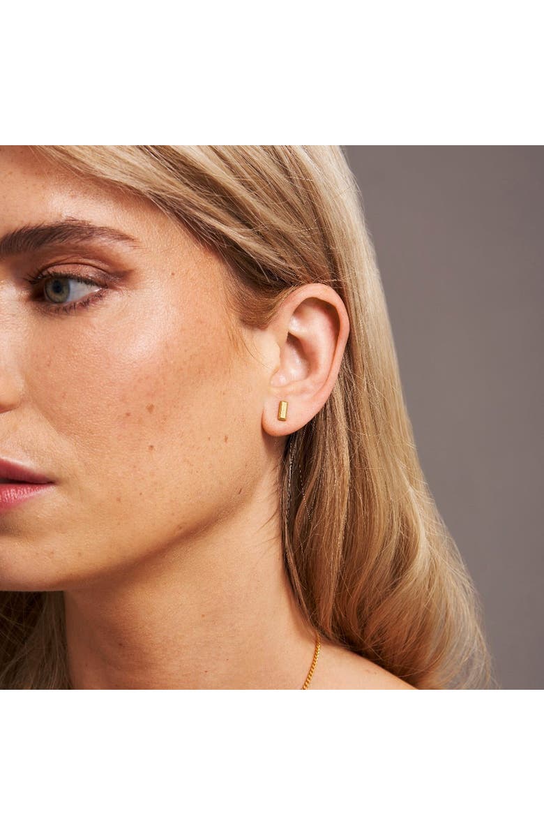 7879 Mini Bullion Bar Stud Earrings, Alternate, color, Gold 9K