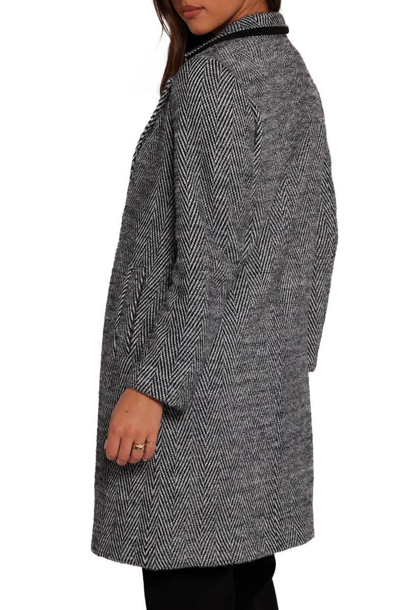 Petal & Pup Nicoletta Herringbone Longline Coat, Alternate, color, 