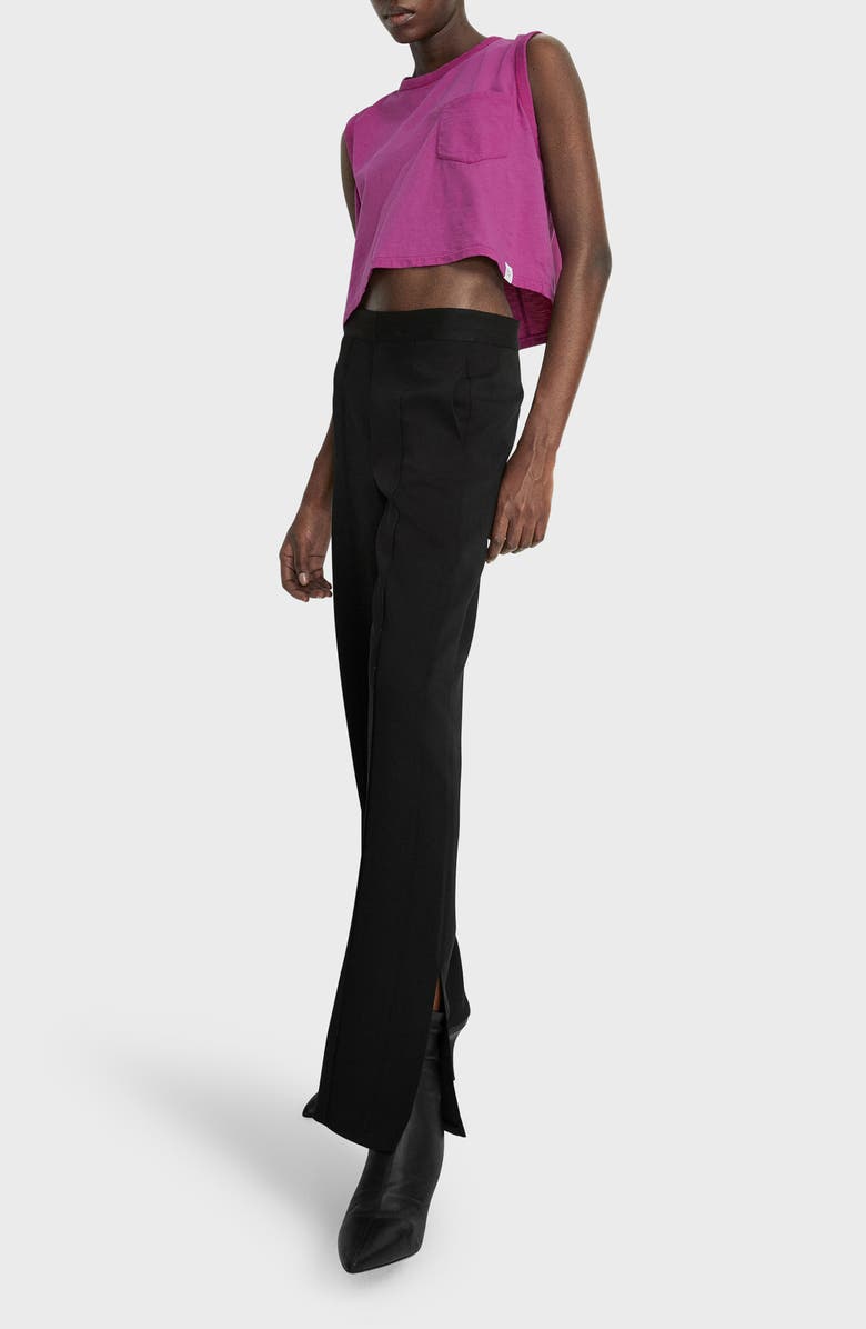 rag & bone Cameron Crepe Slim Leg Pants, Alternate, color, Black
