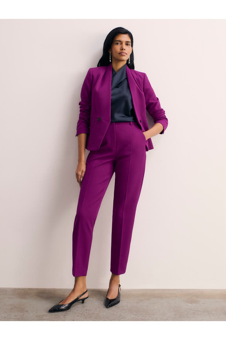 Arno Sculpt Stretch Crepe Blazer, Alternate, color, Purple