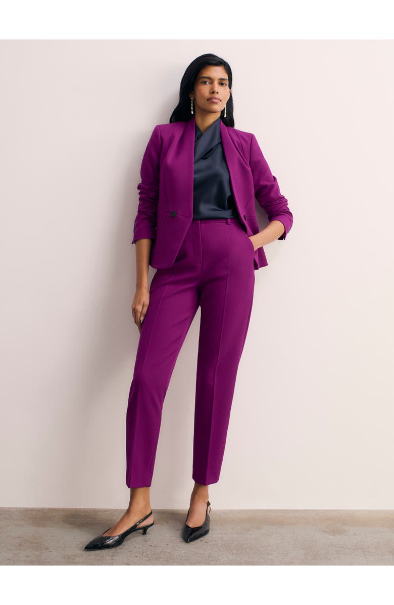 The Fold Arno Sculpt Stretch Crepe Blazer, Alternate, color, Purple