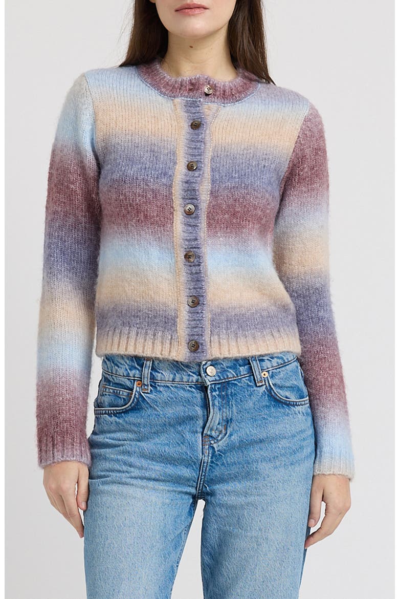 Erin Ombre Cardigan, Main, color, BLUE BROWN OMBRE
