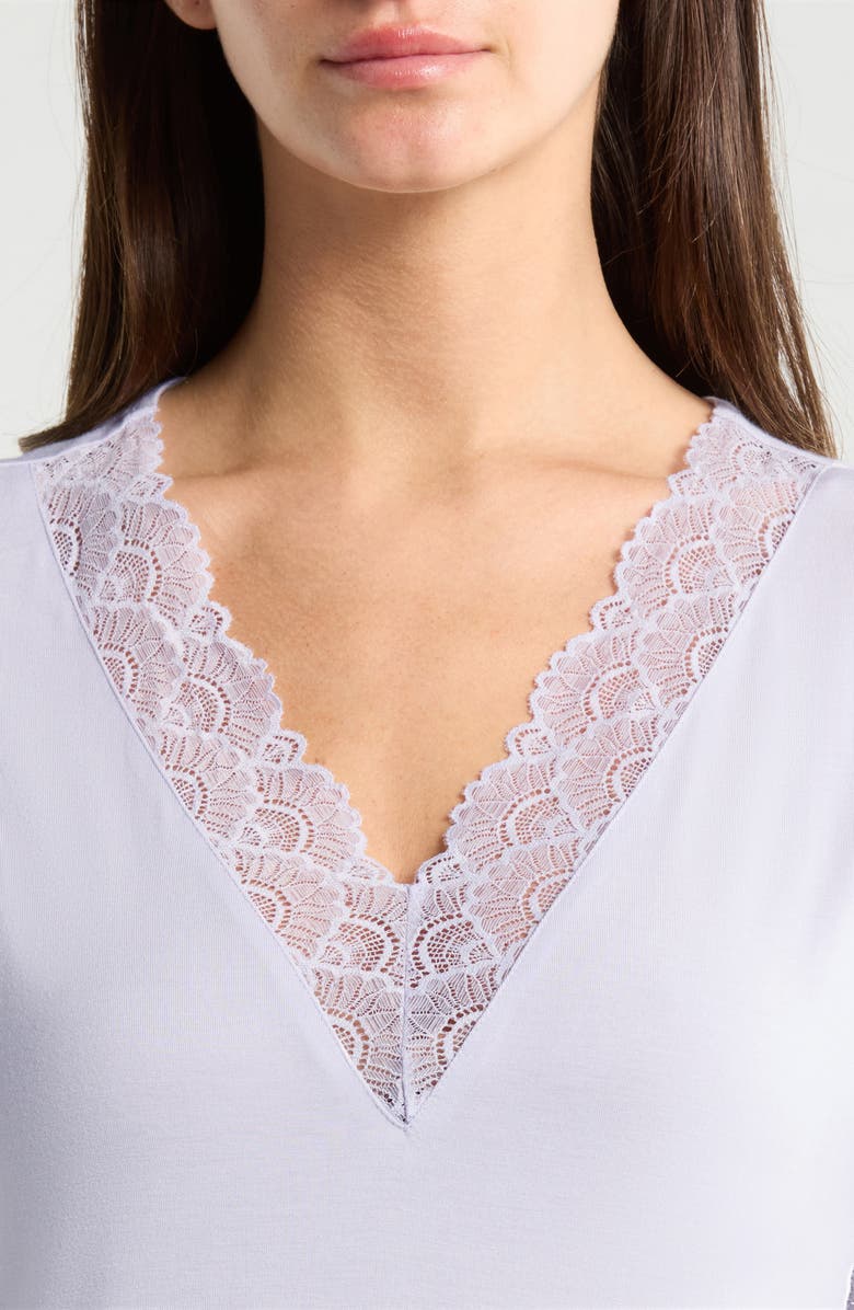 Nordstrom Moonlight Eco Lace Trim Nightshirt, Alternate, color, Purple Puff