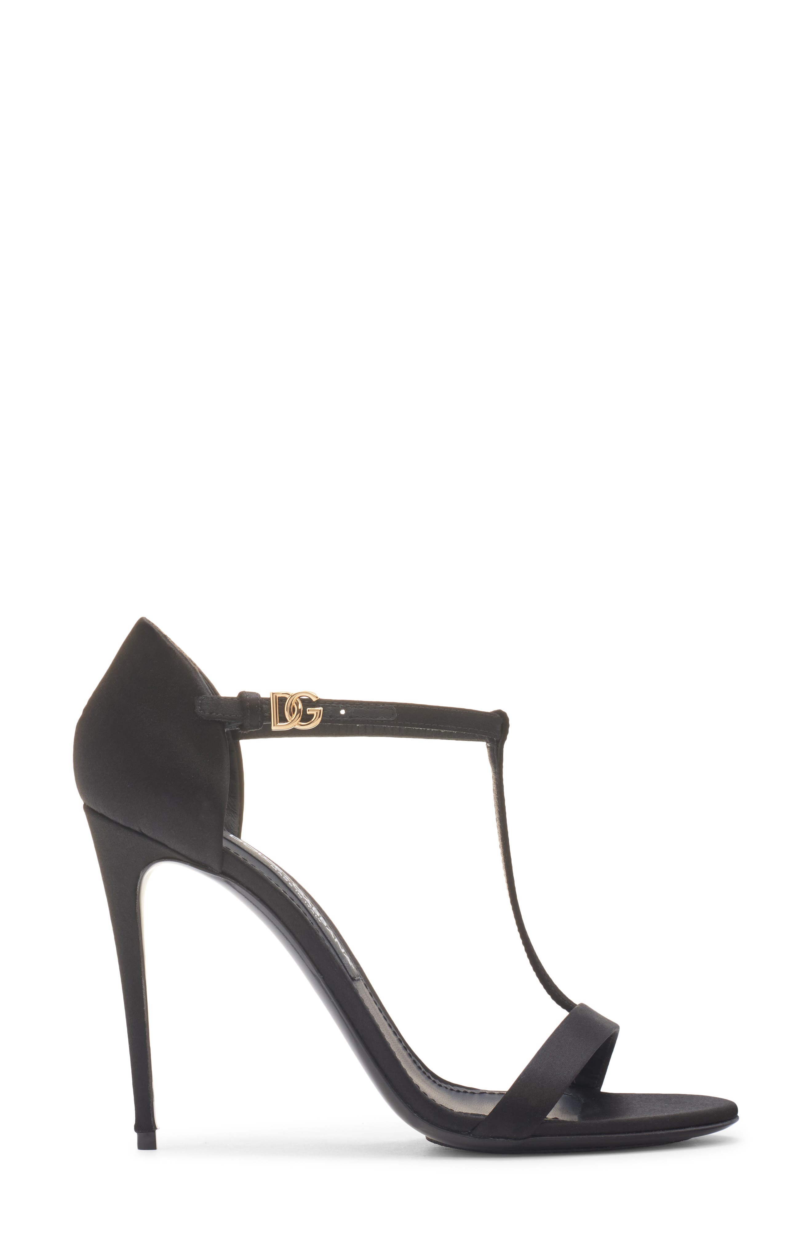 Dolce&Gabbana Keira T-Bar Sandal, Alternate, color, 80999 Nero