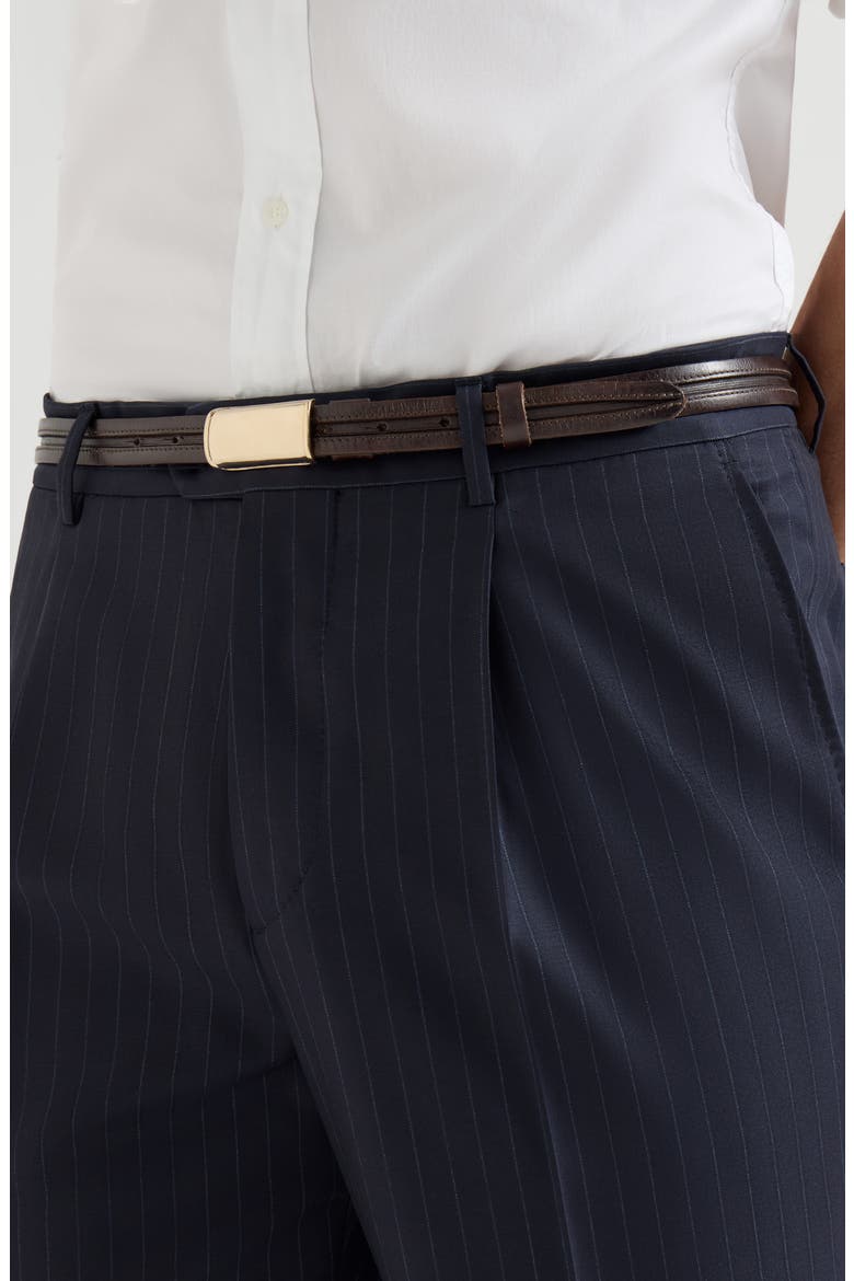 Leisure fit trousers with pleats, Alternate, color, Navy Blue