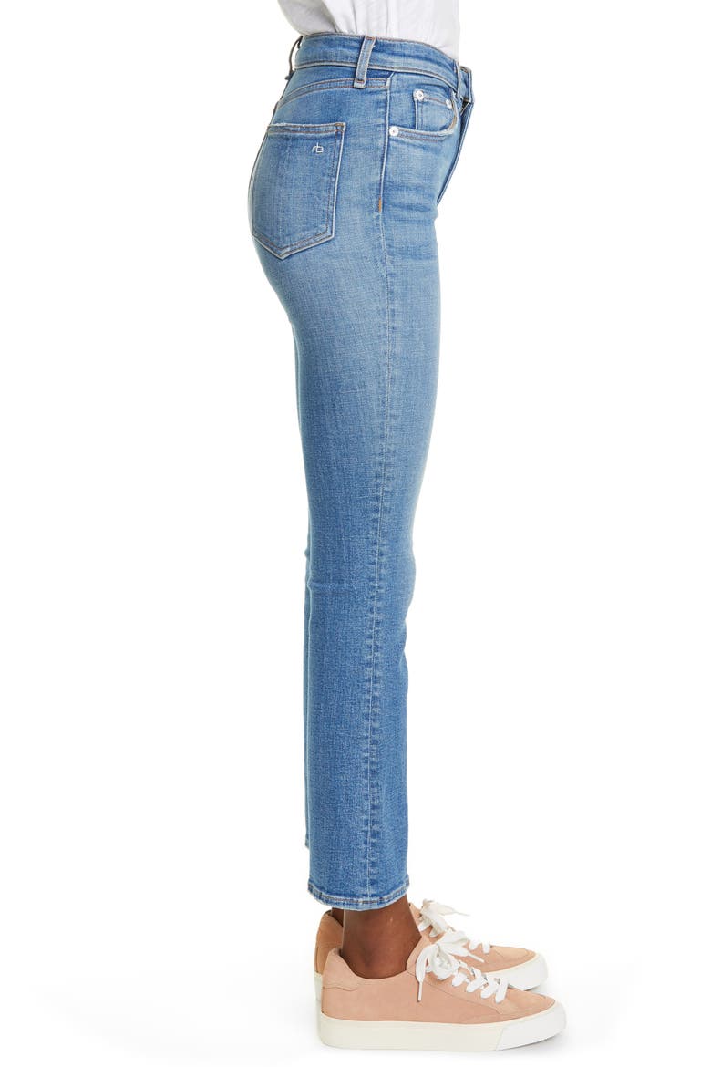 Nina High Waist Ankle Flare Jeans, Alternate, color, GRAVEL