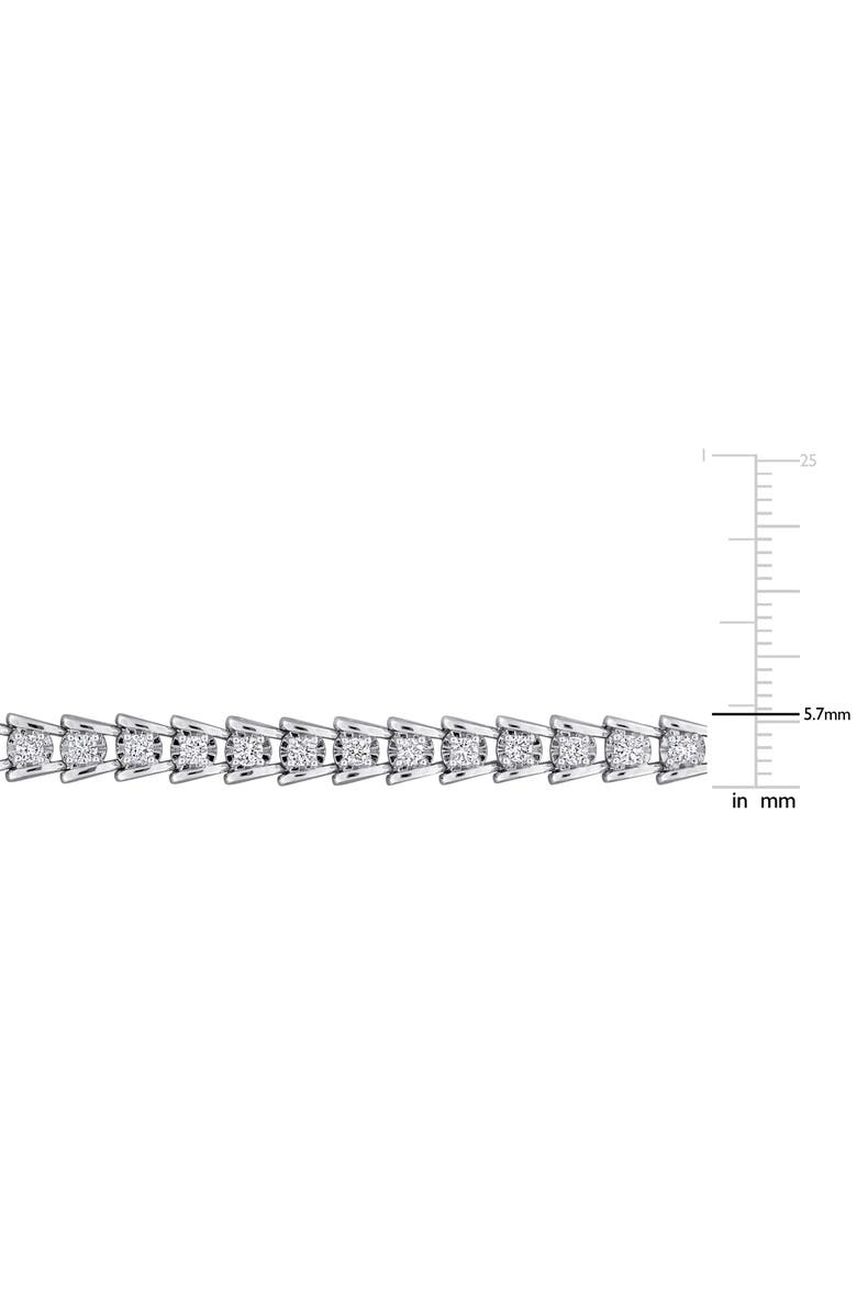Created Forever Sterling Silver Lab Grown Diamond Tennis Bracelet, Alternate, color, Silver