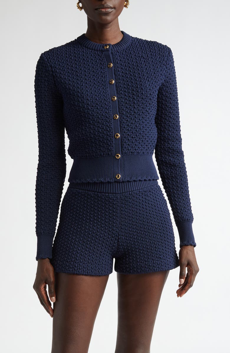 ST. JOHN Re-Edition Textured Knit Cardigan, Main, color,