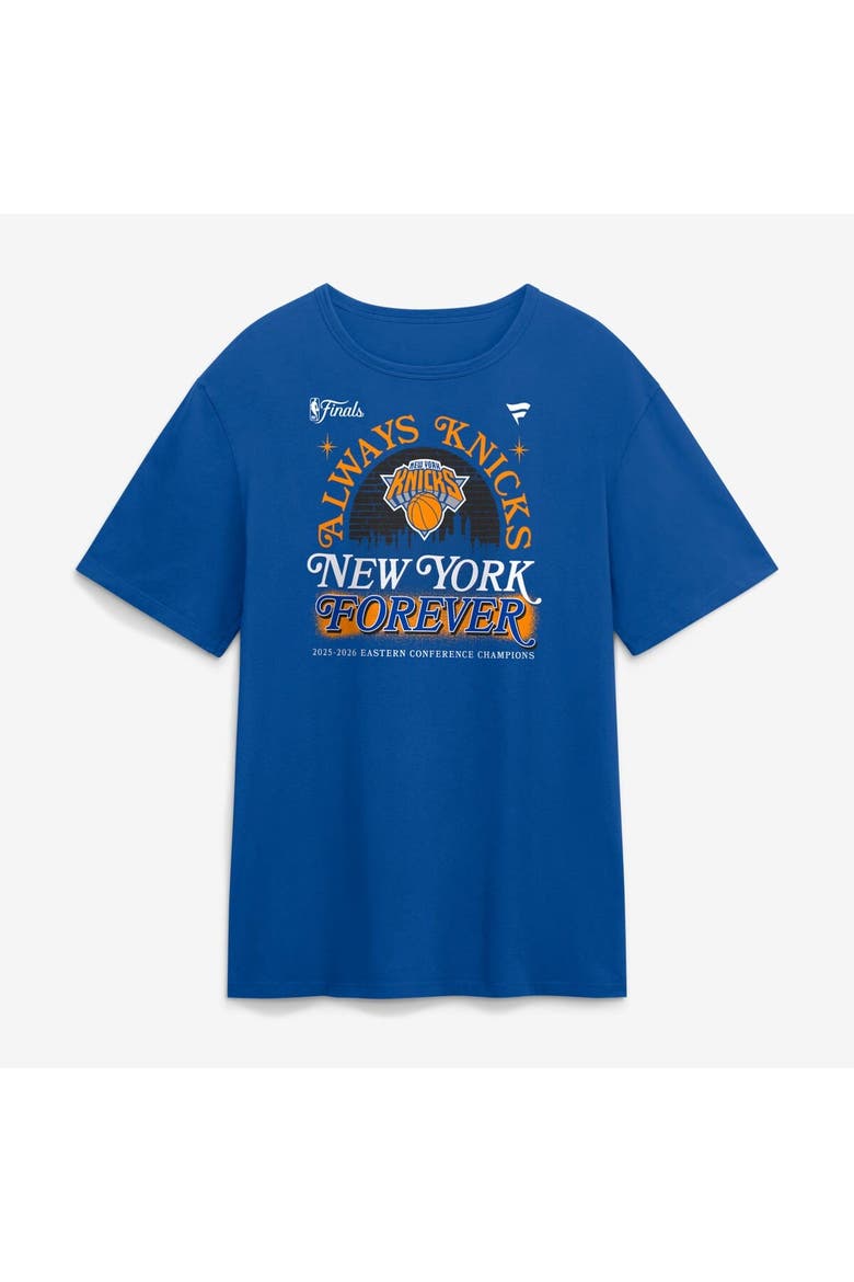 Men's Fanatics Blue New York Knicks 2026 NBA Eastern Conference Champions Hometown T-Shirt, Main, color, Blue