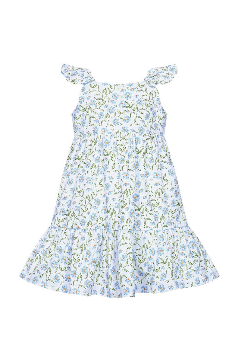 Nellapima Blue Vines Woven Summer Dress - Toddler & Little Kid, Alternate, color, Blue